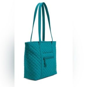 Vera Bradley teal green quilted tote